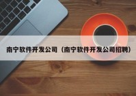 南宁软件开发公司（南宁软件开发公司招聘）